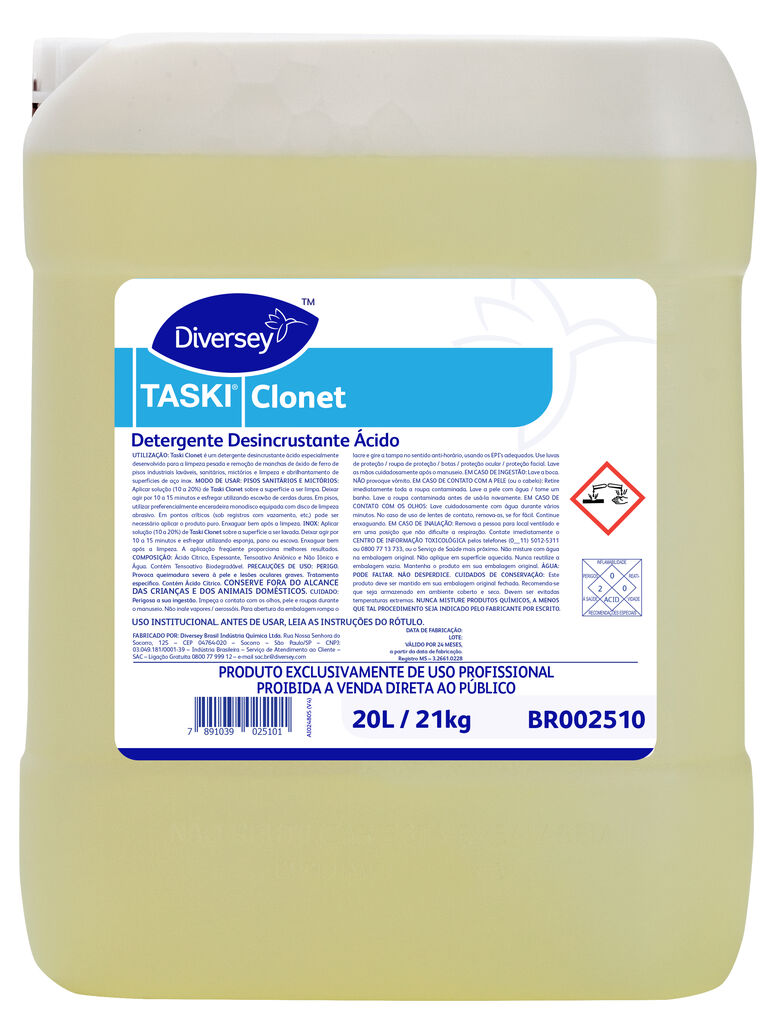 TASKI CLONET 20L - DETERGENTE DESINCRUSTANTE ÁCIDO
